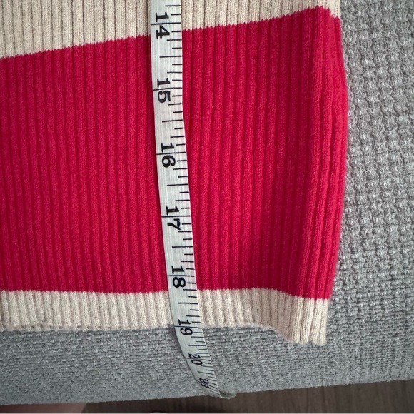 Maeve Sweetheart Cream Ribbed long sleeve crew neck Cardigan sweater XS - Picture 10 of 10